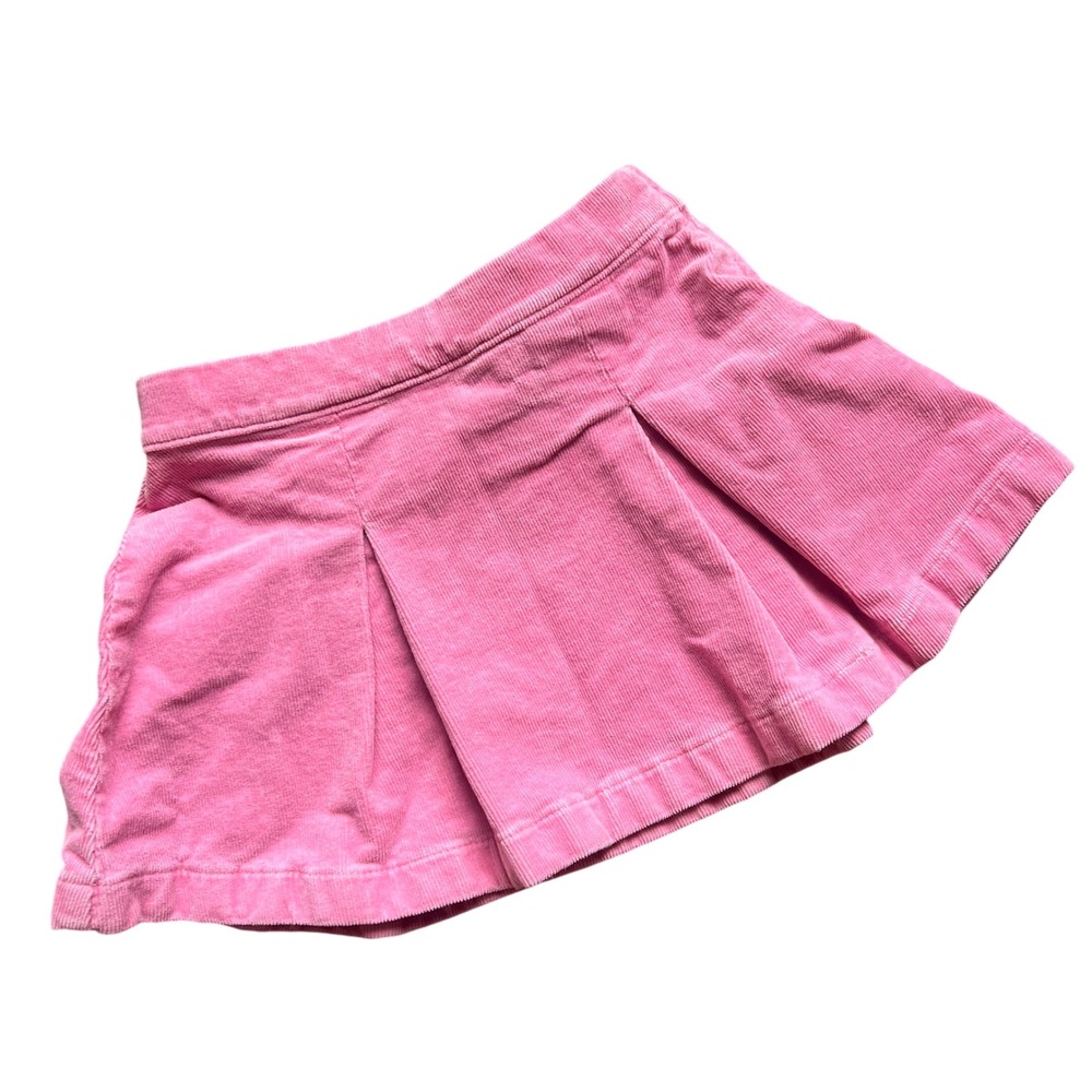 Crewcuts Girls 4-5 Pink Corduroy Skirt Pleated Adjustable Waist Fall Preppy‎